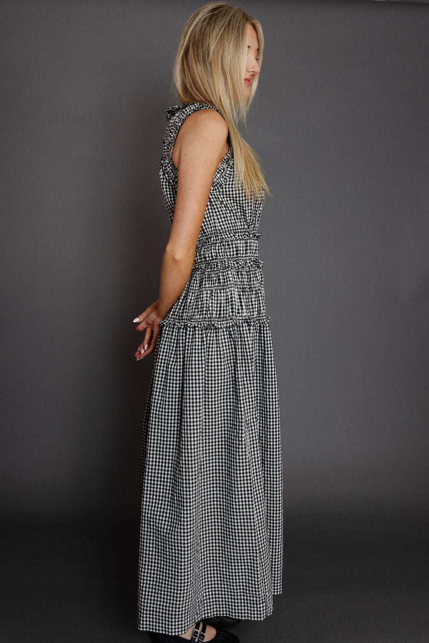 Lilah Dress in Black Gingham