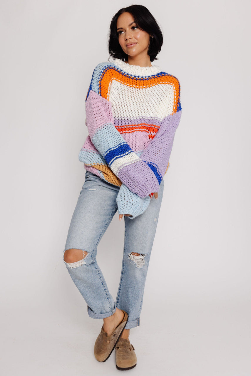 Lucy Sweater in Lavender Mutli