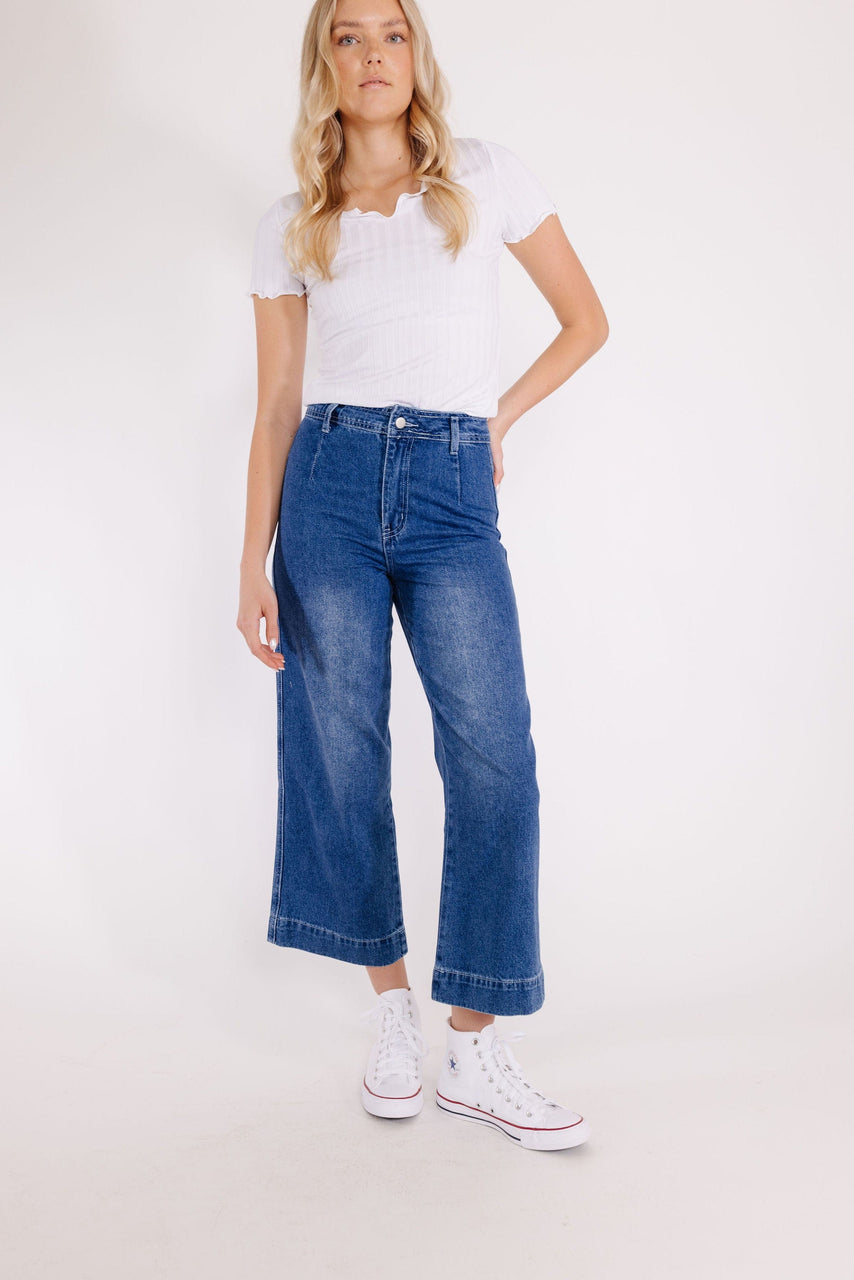 Margie Washed Denim Pant