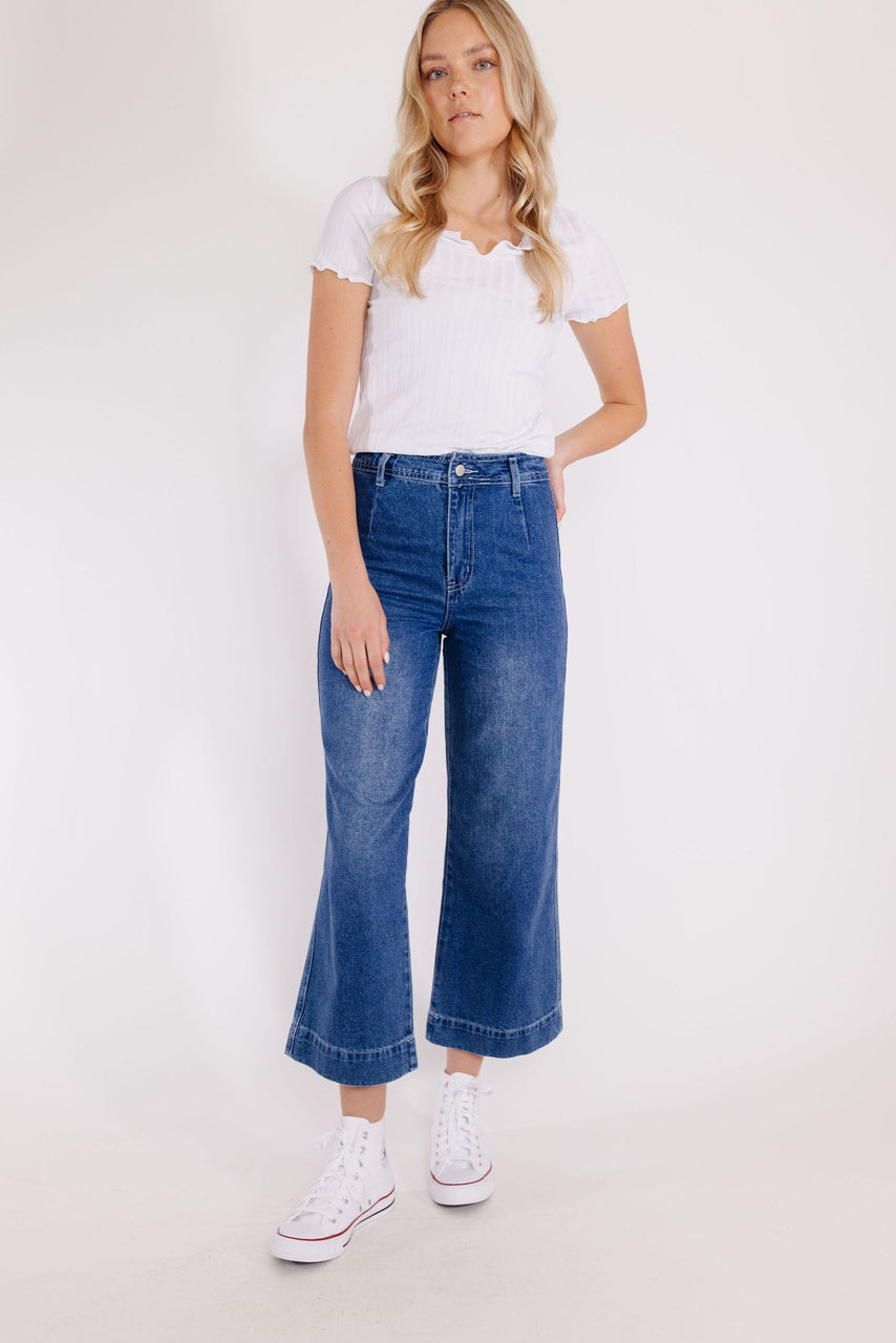 Margie Washed Denim Pant