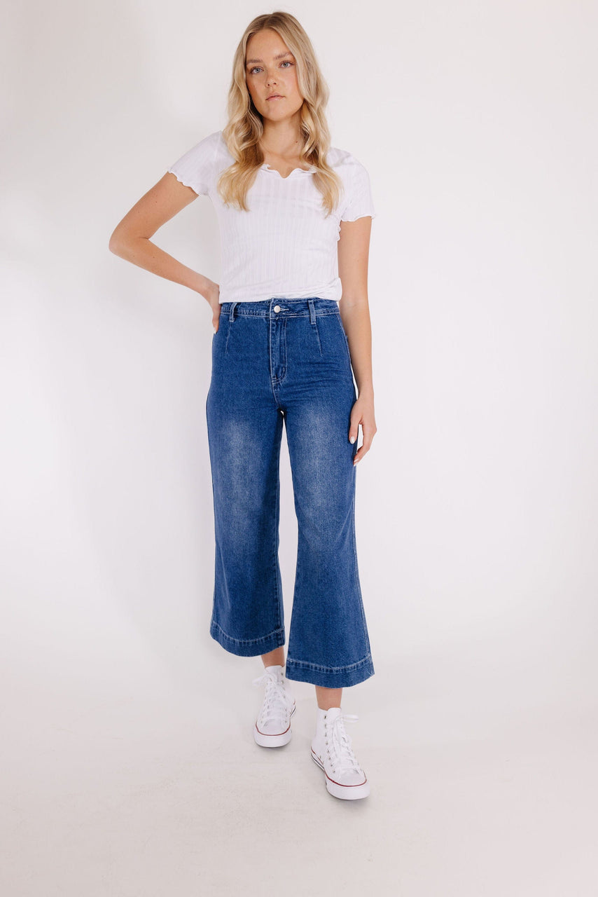 Margie Washed Denim Pant