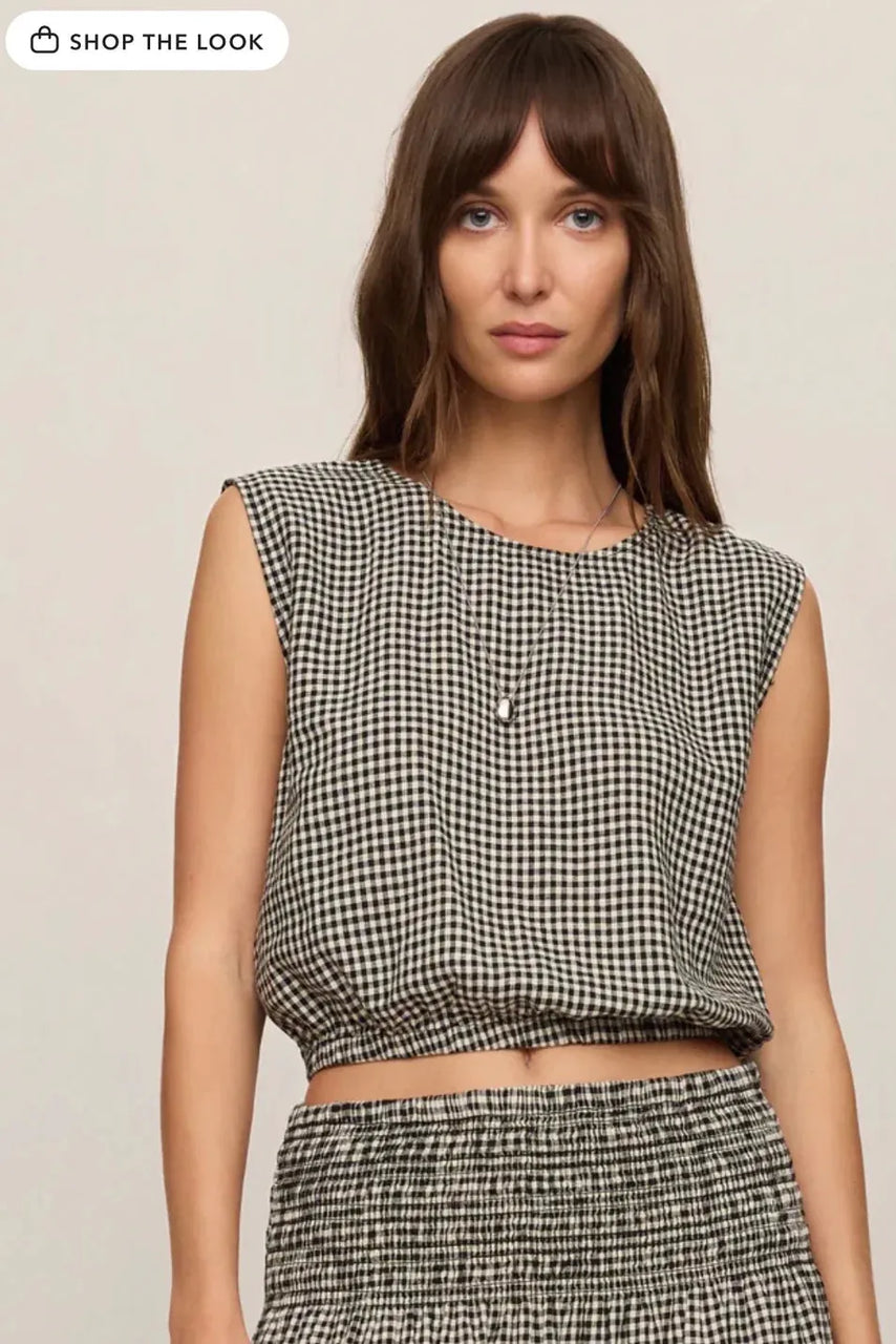 Merit Blouse in Black Gingham