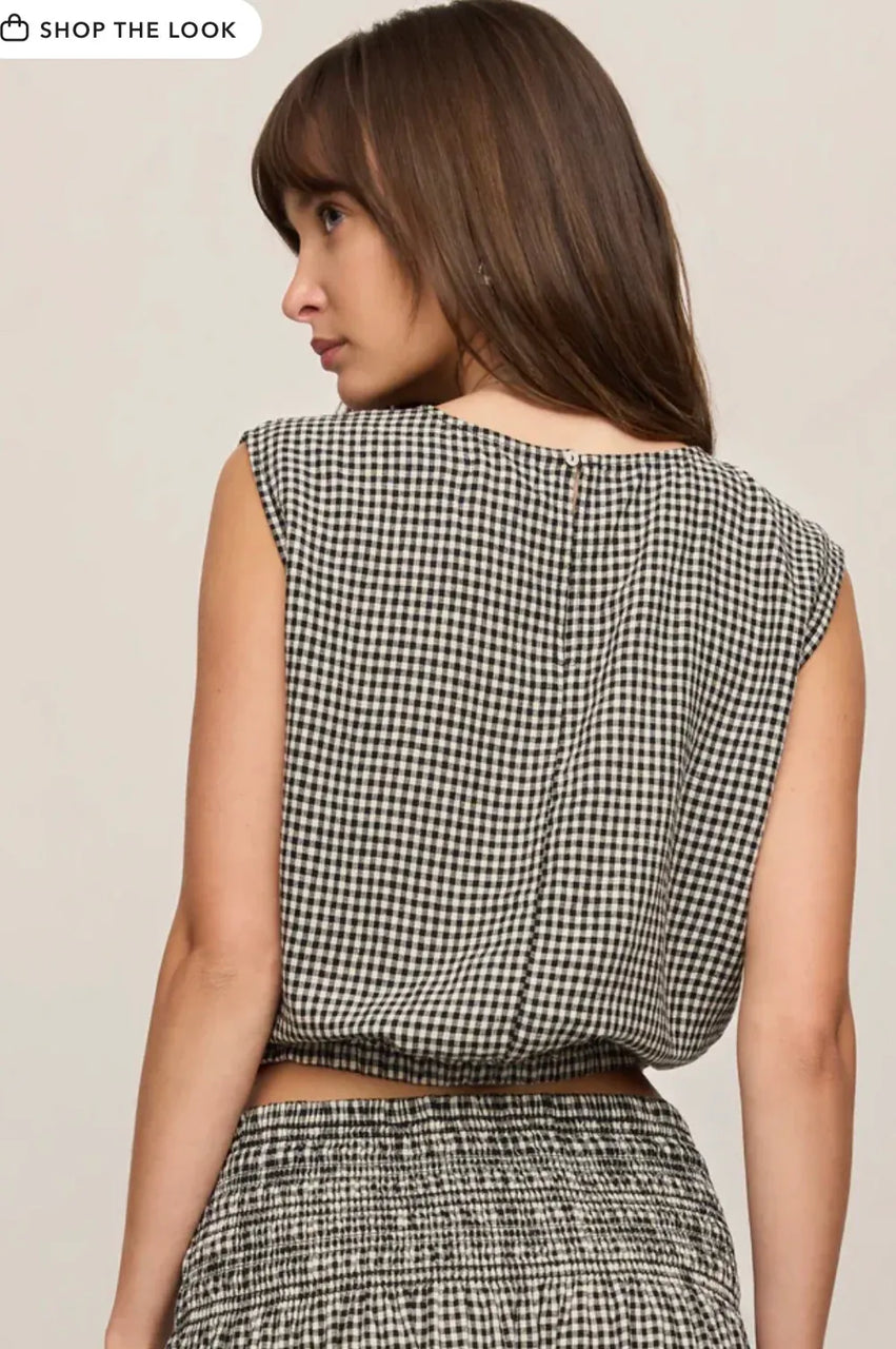 Merit Blouse in Black Gingham