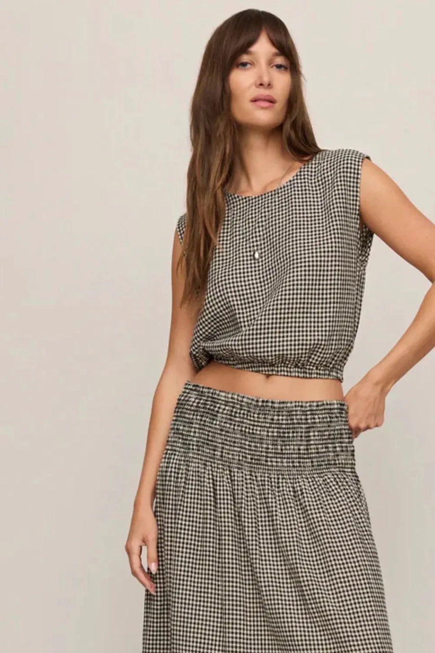Merit Blouse in Black Gingham