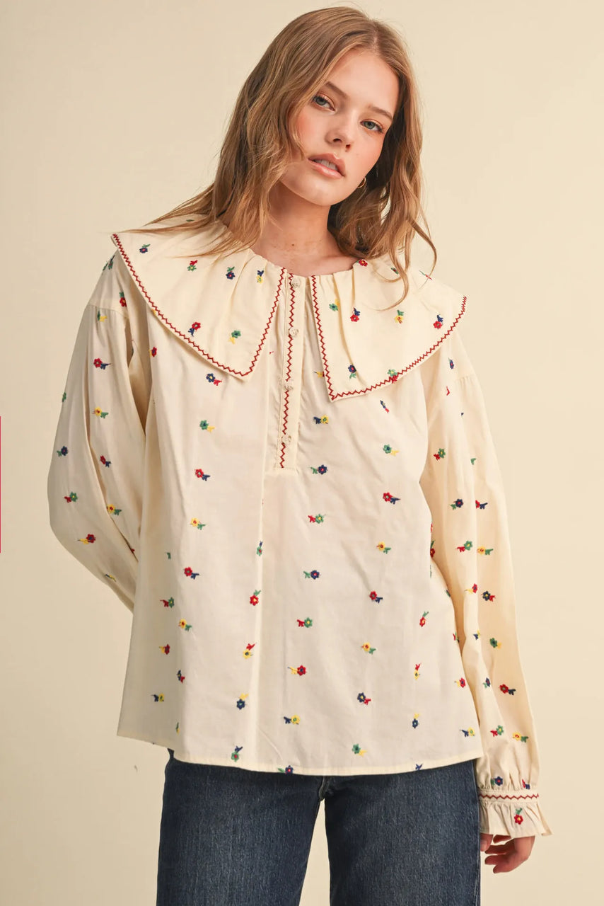 Mitsy Blouse in Cream