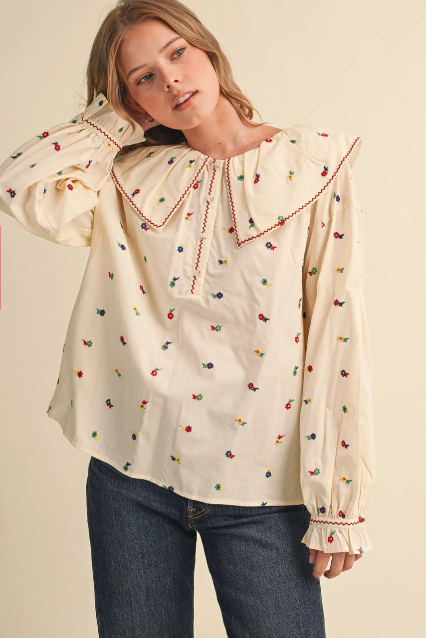 Mitsy Blouse in Cream