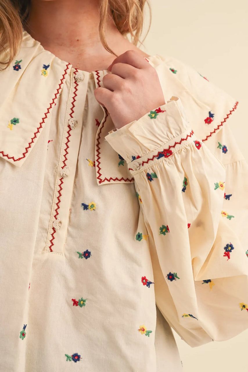 Mitsy Blouse in Cream