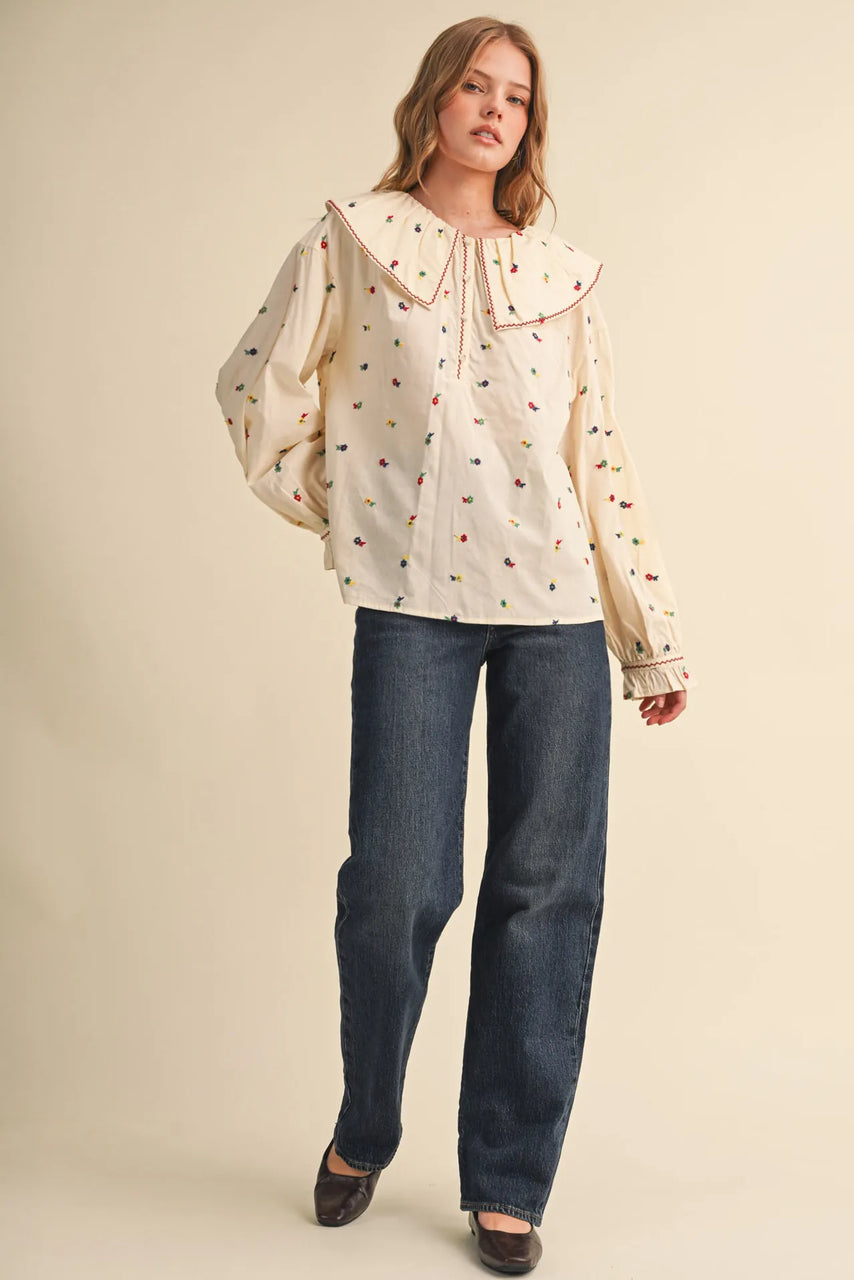 Mitsy Blouse in Cream