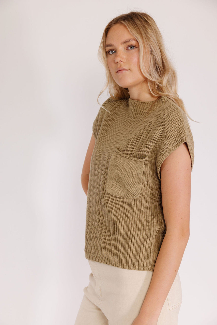 Pasco Sweater in Olive