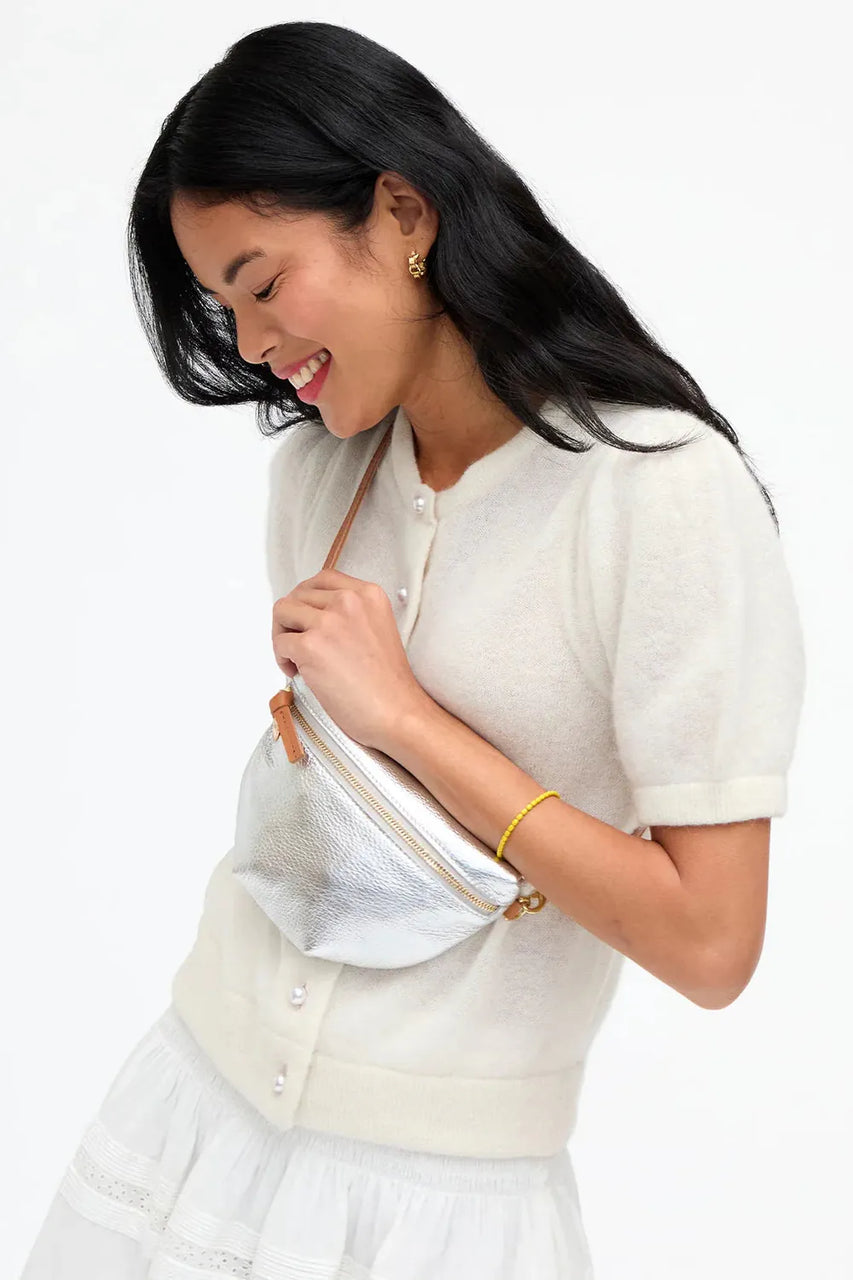 Clare V. Petite Fanny Lamba Silver