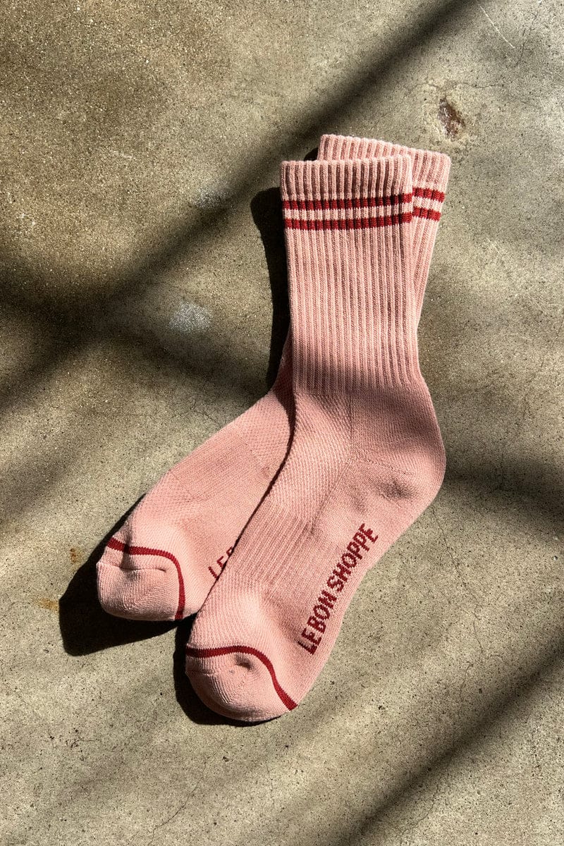 Le Bon Shoppe Boyfriend Sock in Vintage Pink