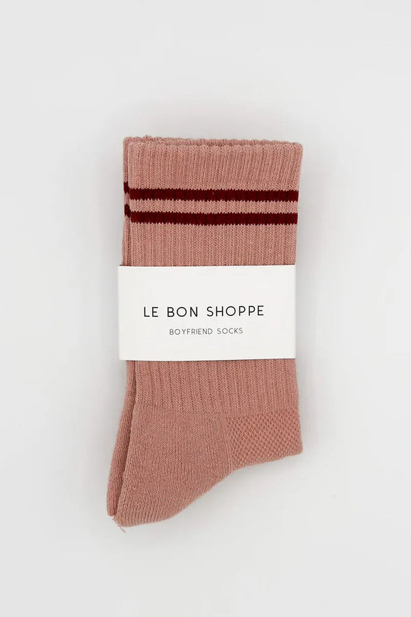 Le Bon Shoppe Boyfriend Sock in Vintage Pink