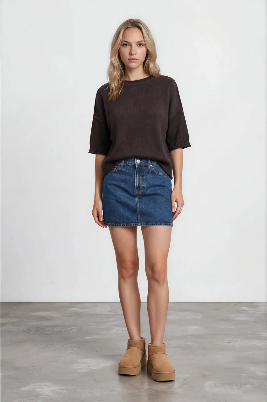Ronin Sweater in Chocolate Brown