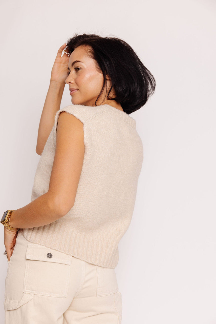 Shephard Sweater Vest in Natural