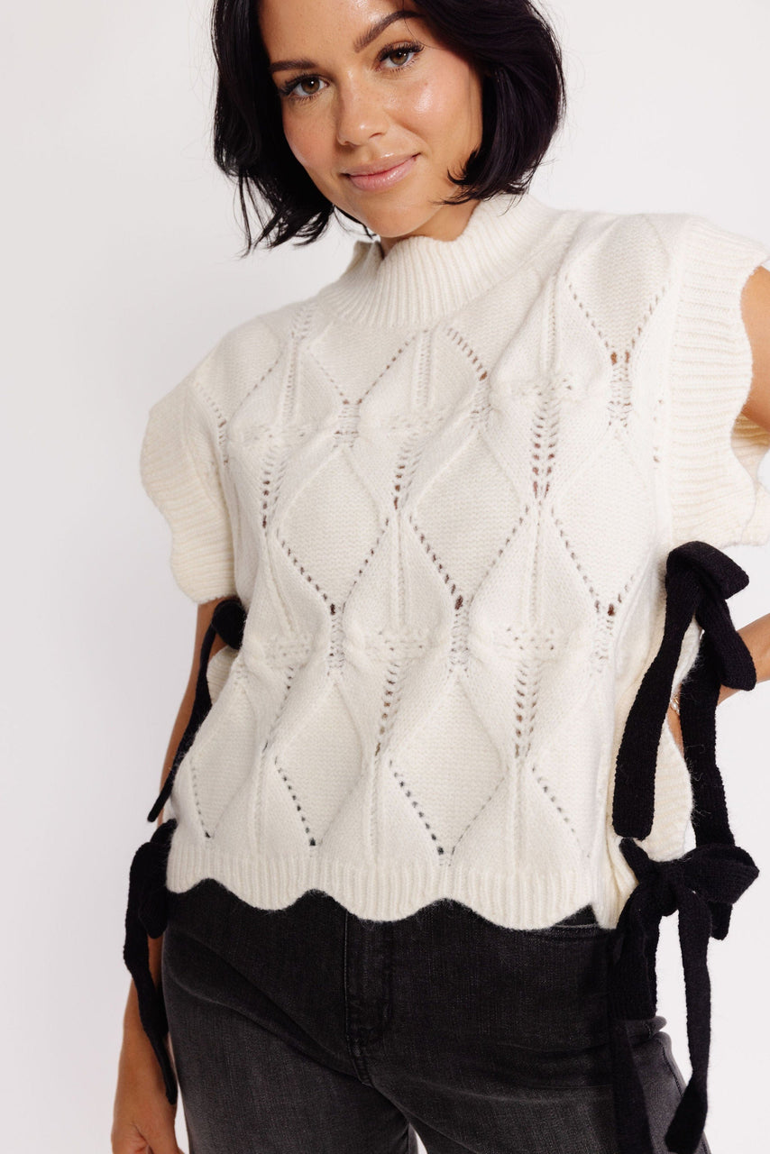 Shirley Sweater Vest in Cream