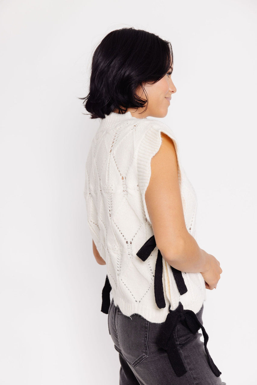 Shirley Sweater Vest in Cream