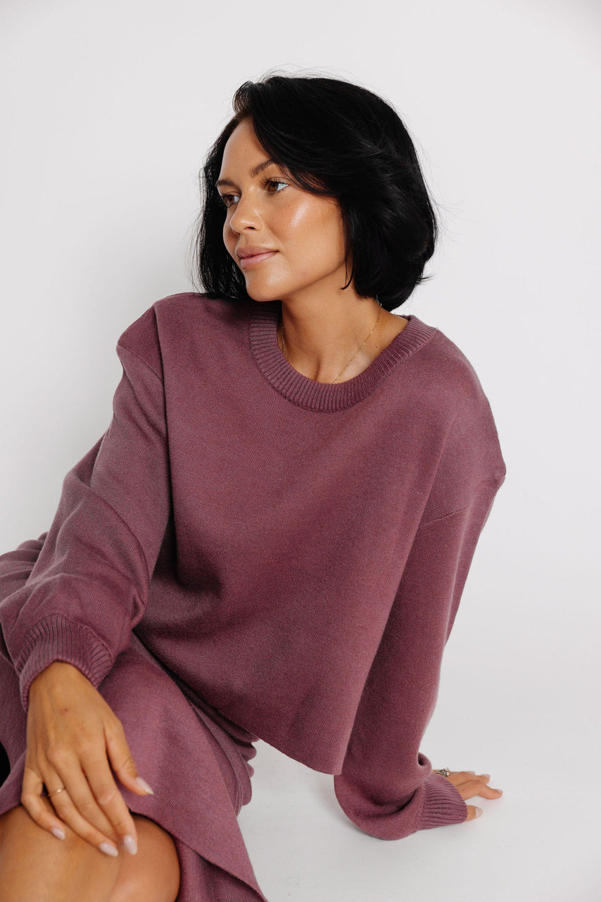 Smith Sweater in Red Bean