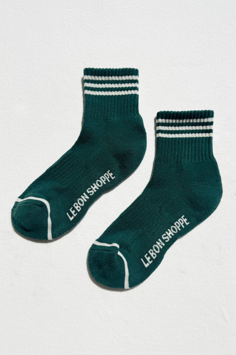 Le Bon Shoppe Girlfriend Sock in Hunter Green