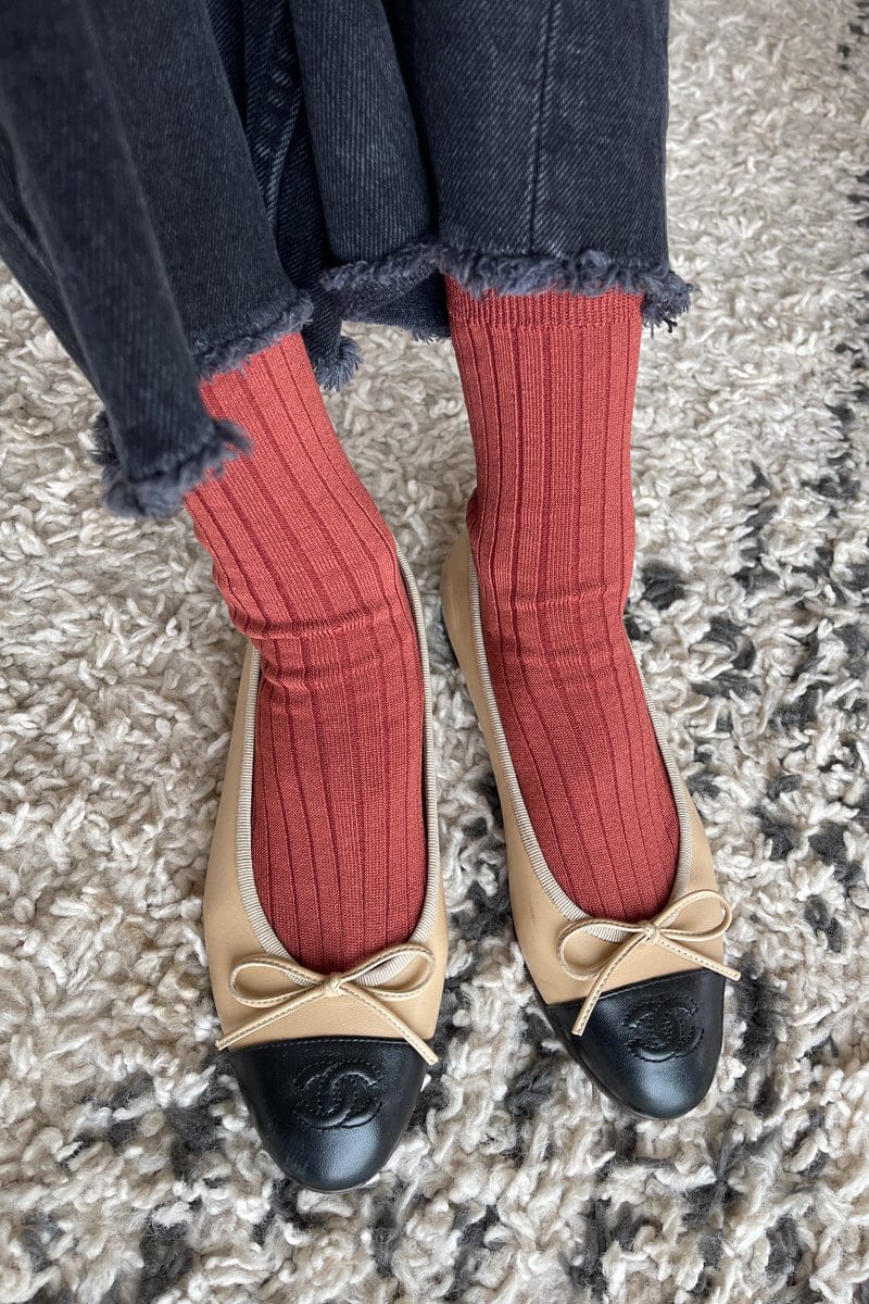 Le Bon Shoppe Her Socks in Terracotta