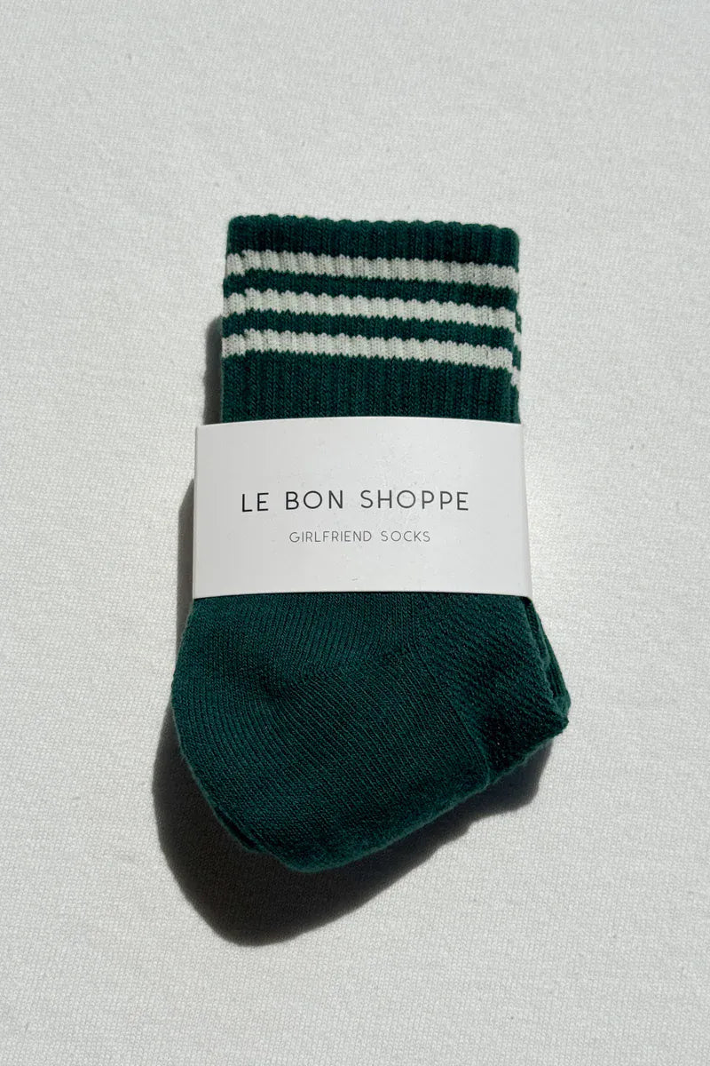 Le Bon Shoppe Girlfriend Sock in Hunter Green