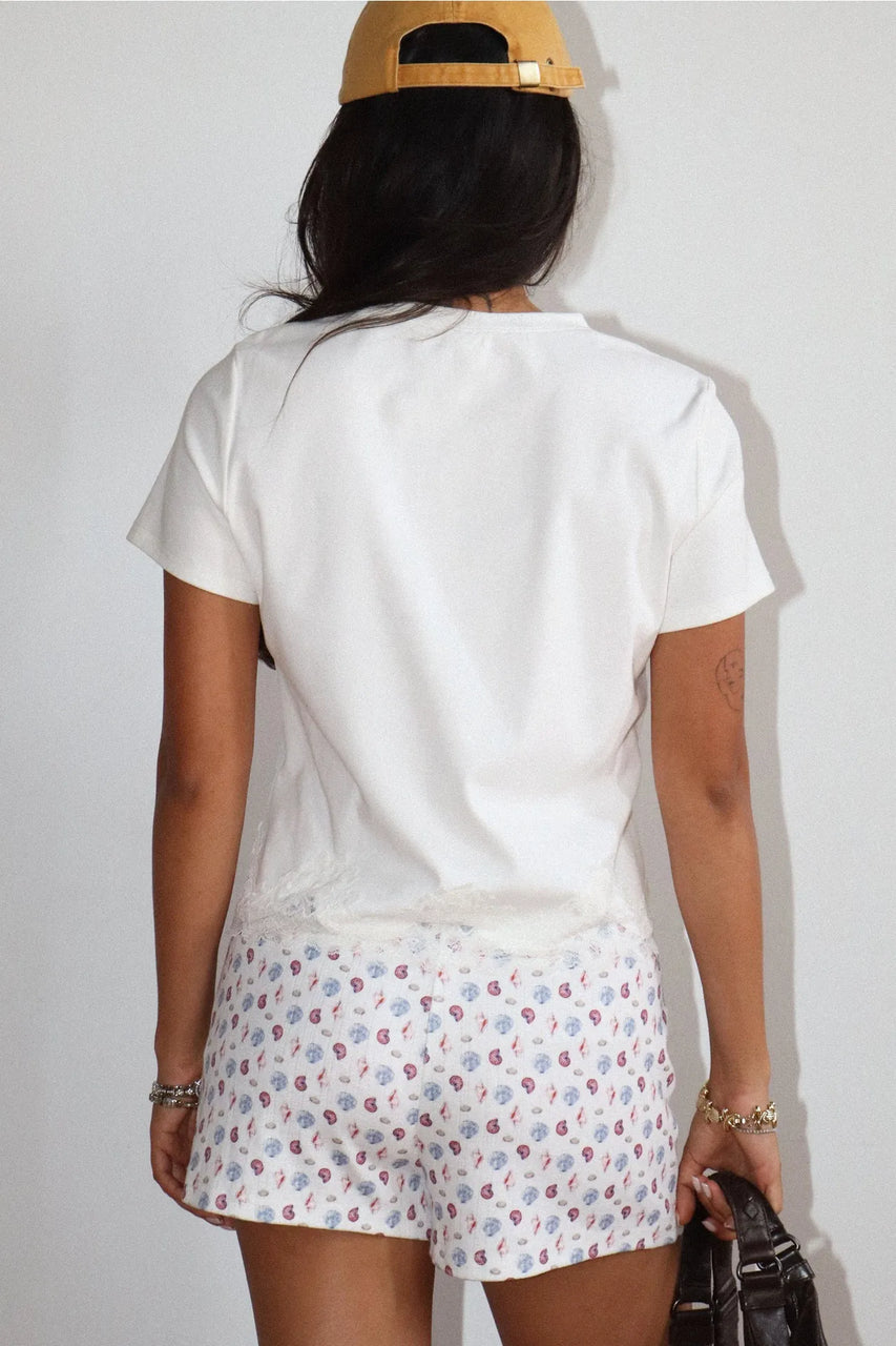 Tallulah Lace Tee in White