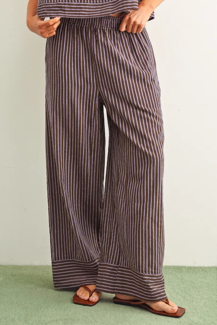 Tansy Pant in Brown/Blue