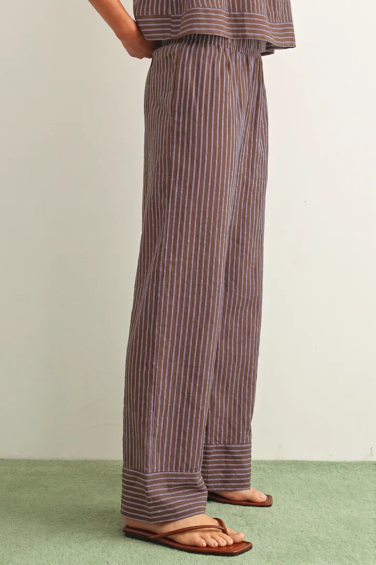 Tansy Pant in Brown/Blue