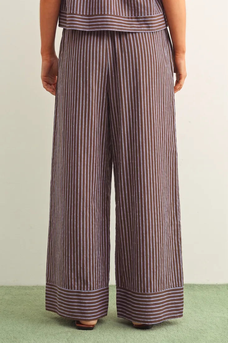 Tansy Pant in Brown/Blue