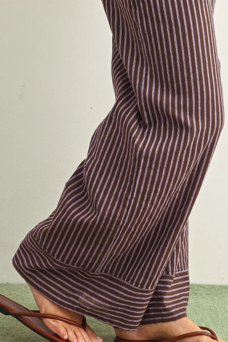 Tansy Pant in Brown/Blue