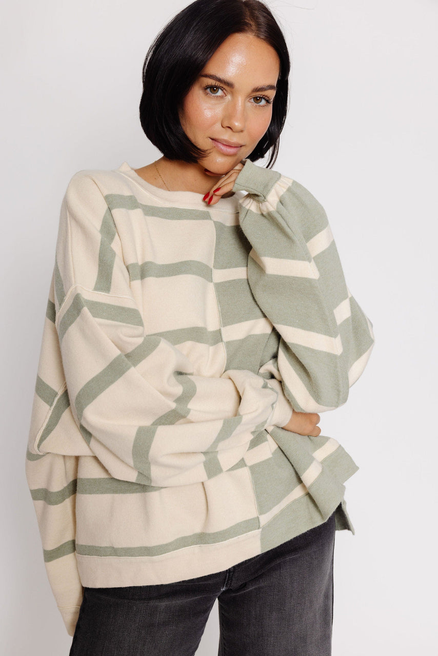 Zailey Sweater in Sage/Cream