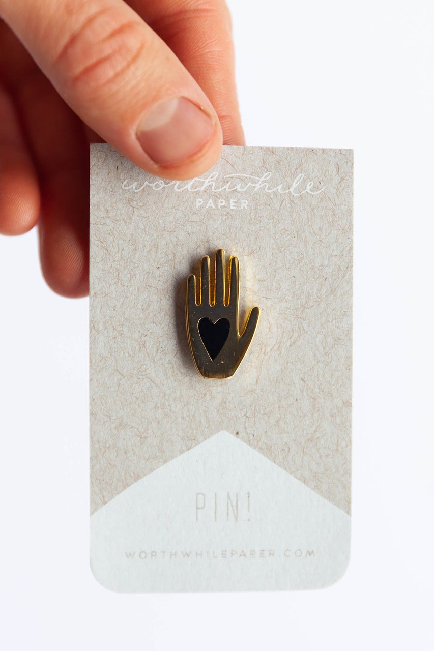 Heart & Hand Pin