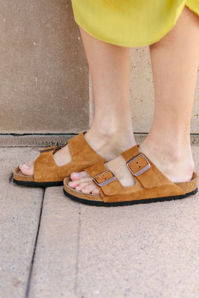 靴 BIRKENSTOCK / Arizona mink suede sandals Arizona Soft Footbed Suede Leather Mink | BIRKENSTOCK