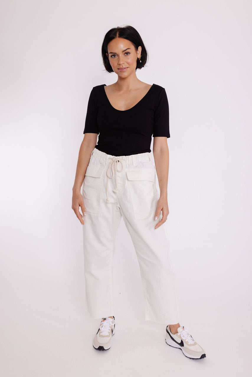 Nate Twill Pant in White