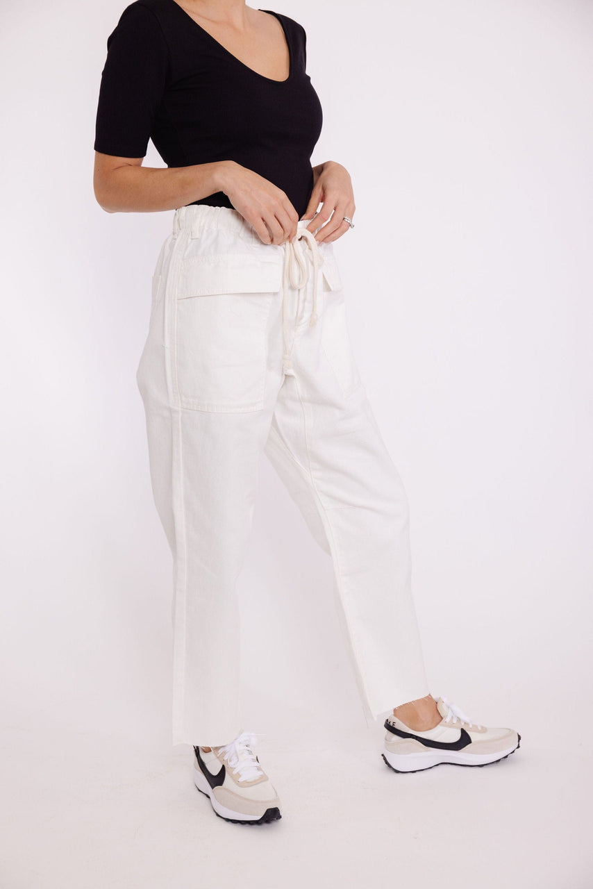 Nate Twill Pant in White