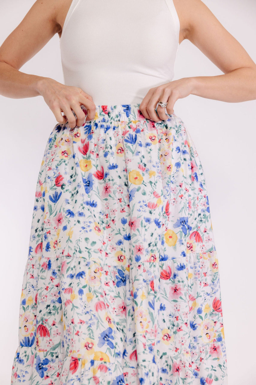 Art Studio Skirt in Off White/Multi