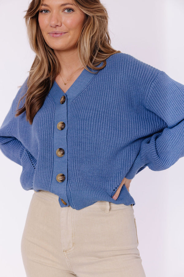 Asheville Cardigan in Vintage Blue