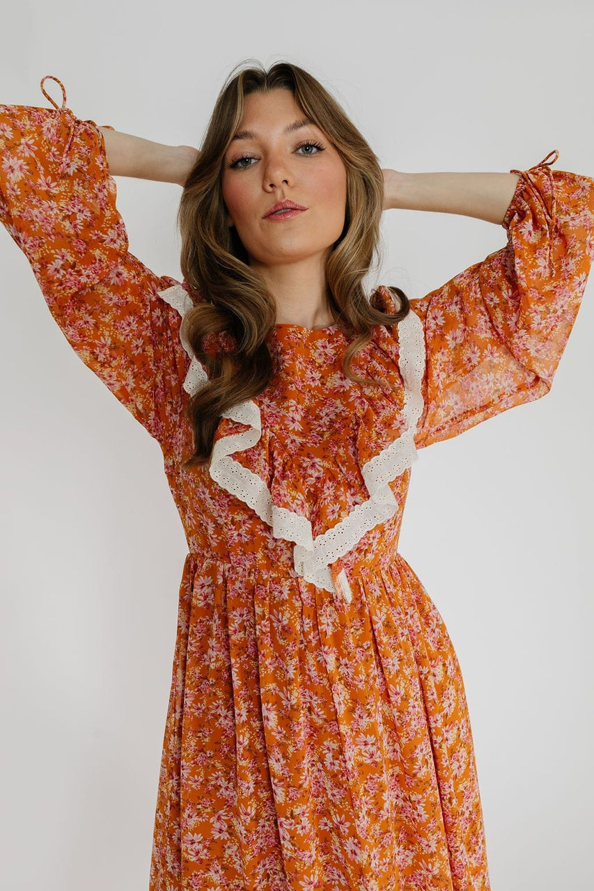 Coronado Dress in Tangerine Floral