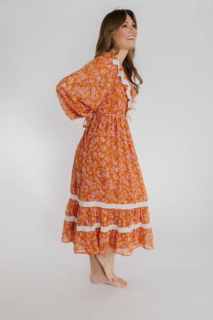 Coronado Dress in Tangerine Floral
