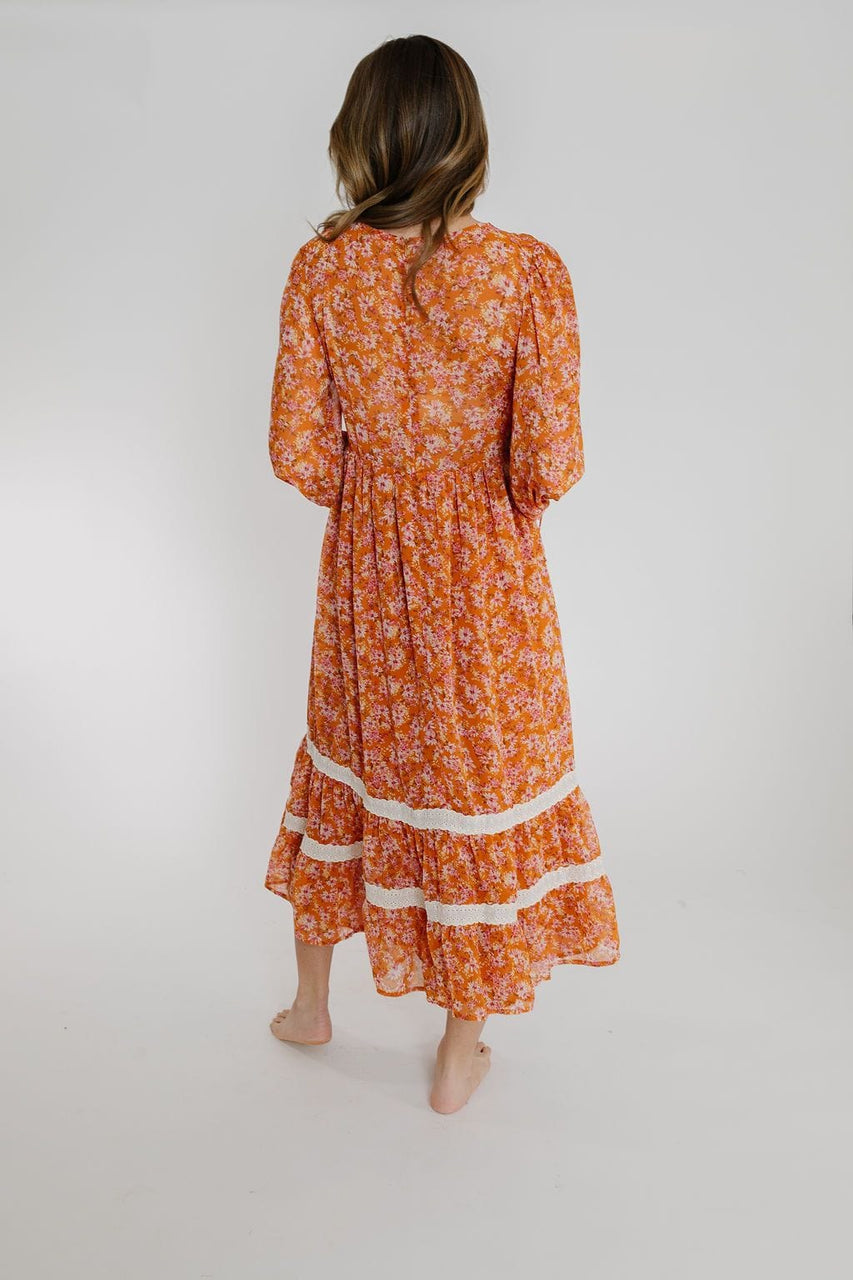 Coronado Dress in Tangerine Floral