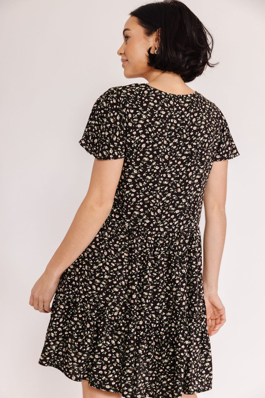 Donna Dress in Black Floral