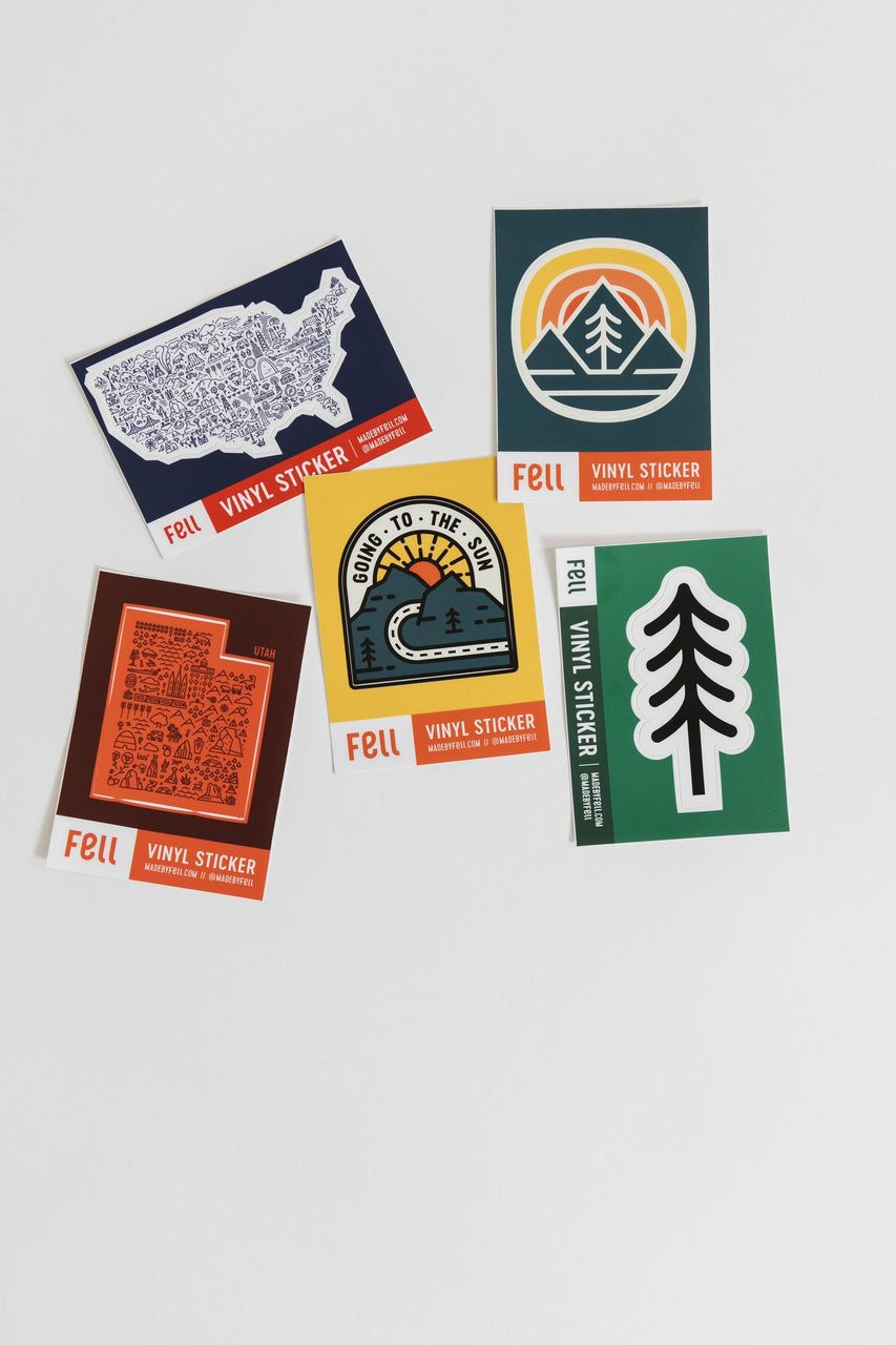 Fell Pine Tree Vinyl Sticker