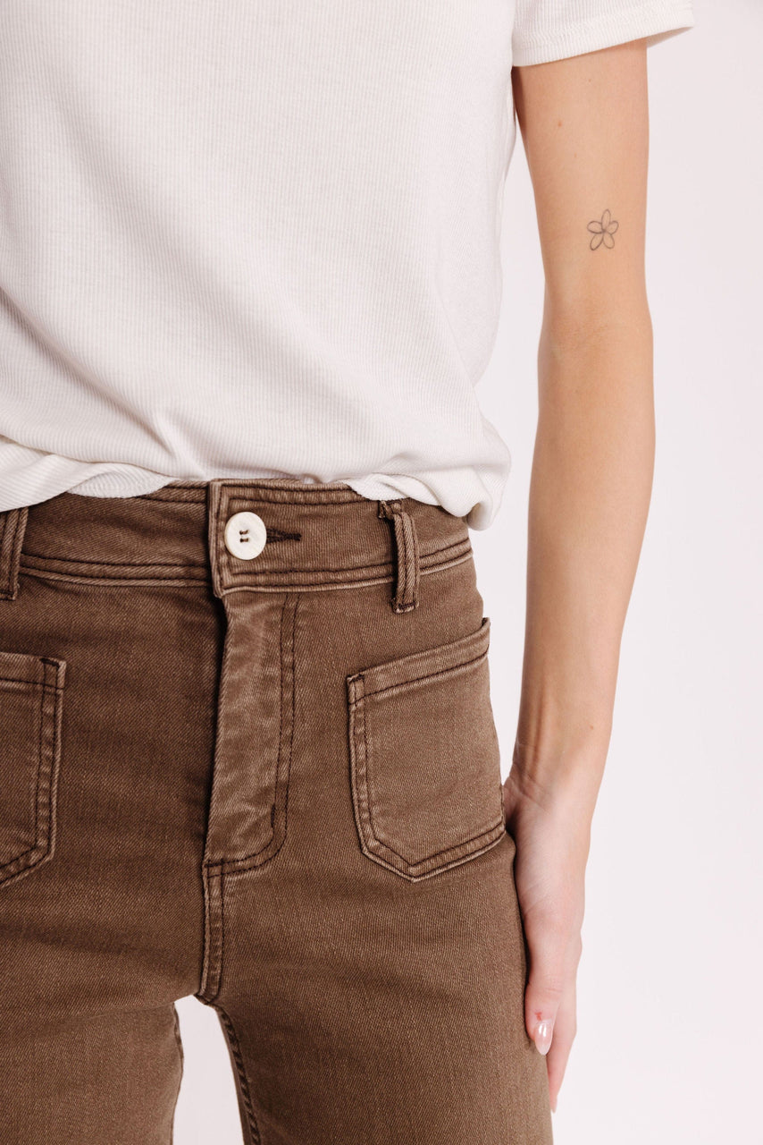 Fergie Pant in Washed Brown