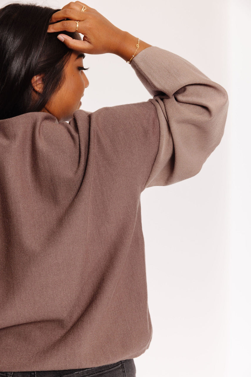 Florence Colorblock Sweater in Brown Combo