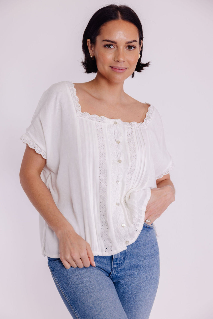 Geniece Blouse in Off White