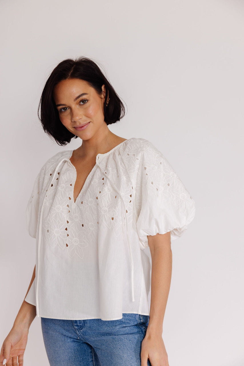 Henderson Blouse in Off White