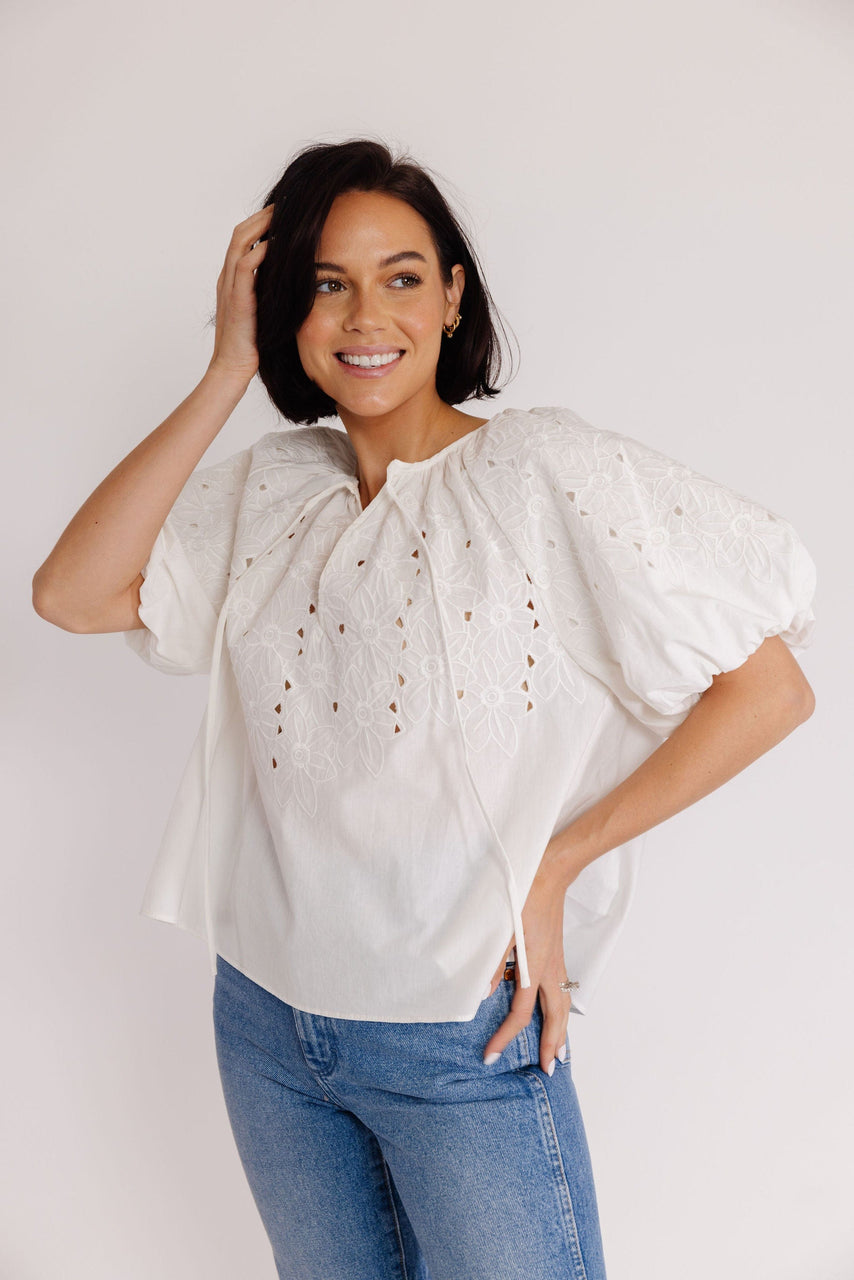 Henderson Blouse in Off White