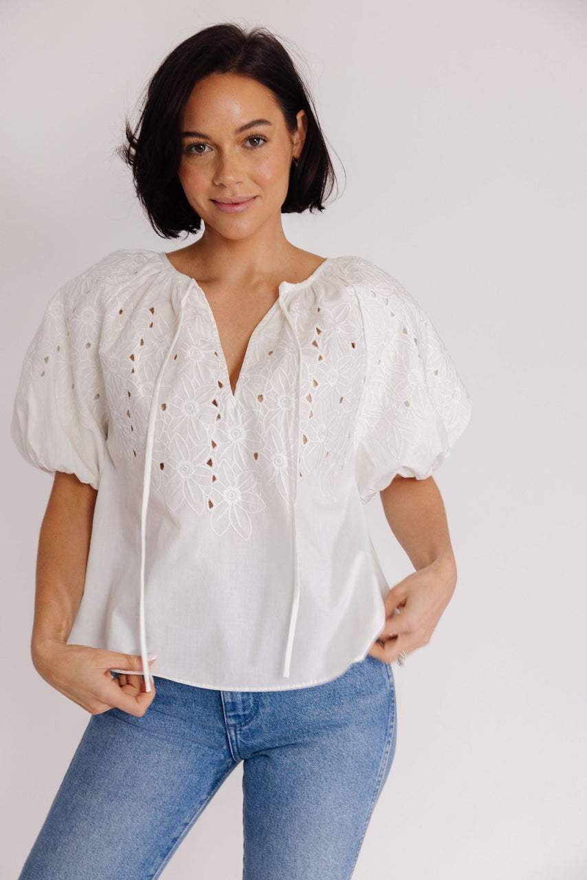 Henderson Blouse in Off White