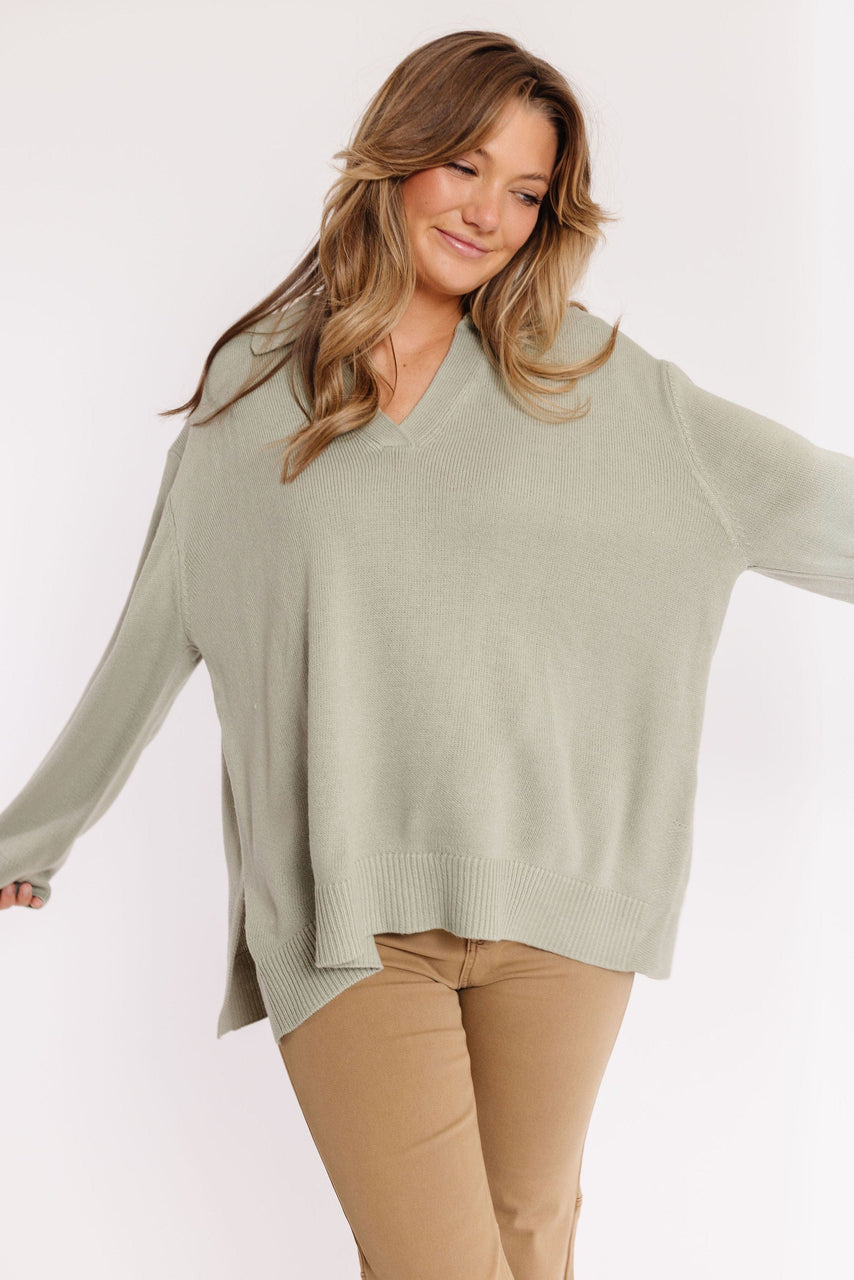 Holly Sweater in Dusty Sage