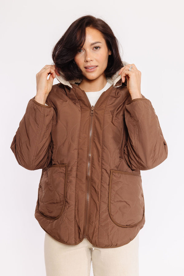Izzy Quilted Jacket in Cocoa