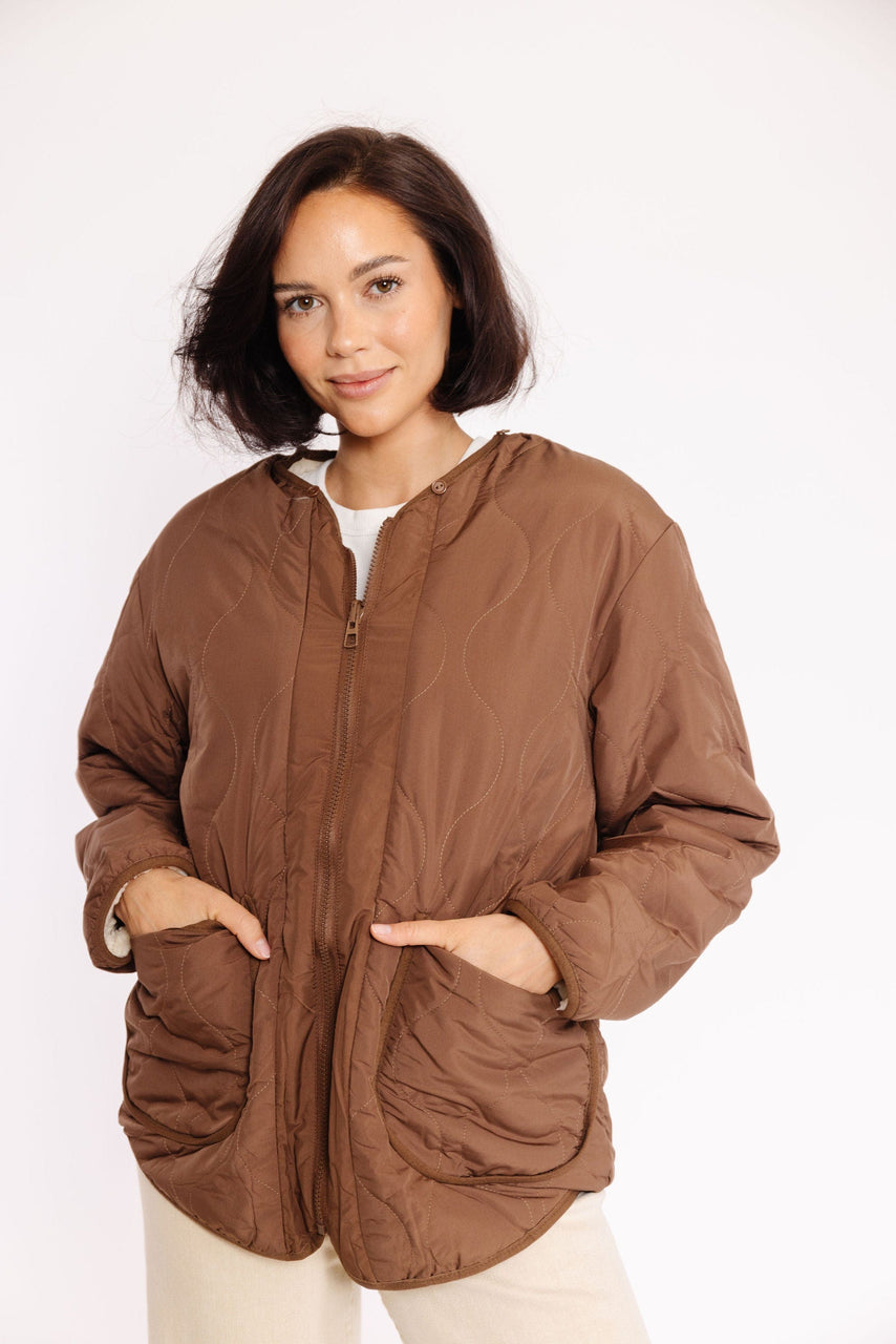 Izzy Quilted Jacket in Cocoa